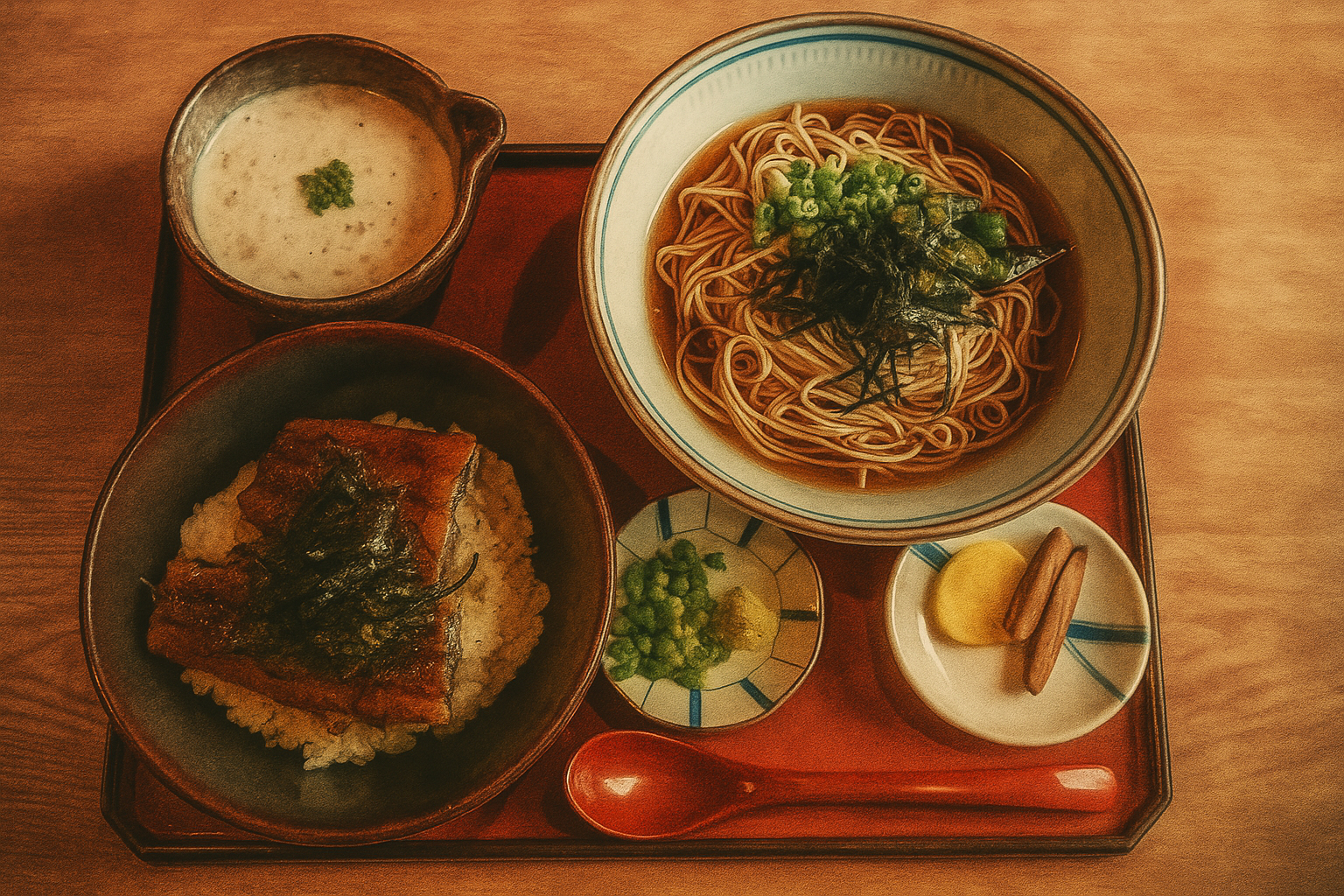 国産鰻とろろ丼＆蕎麦セット